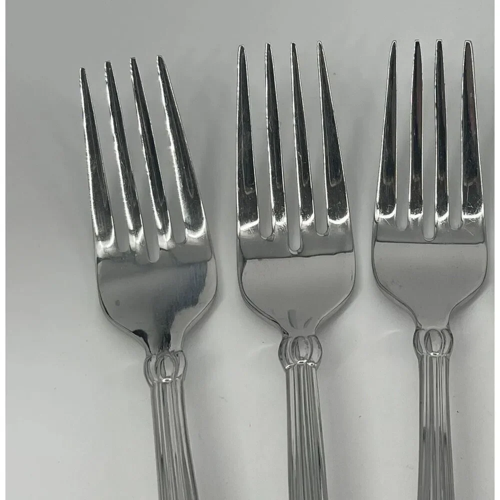 Lenox CHANDELLE Salad Forks GLOSSY 18/10 Stainless China 6 7/8